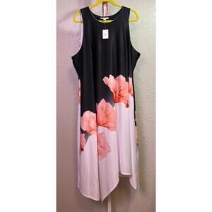 Cato Black and Pink Floral Dress